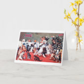 ルイ・ウェインの子猫と猫のクリスマス・パーティー、カード カード (黄色い花)