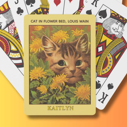 ルイ・ウェインの猫が花壇に！ オーダーメイド トランプ