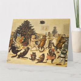 ルイ・ウェインの猫のクリスマスパーティ カード