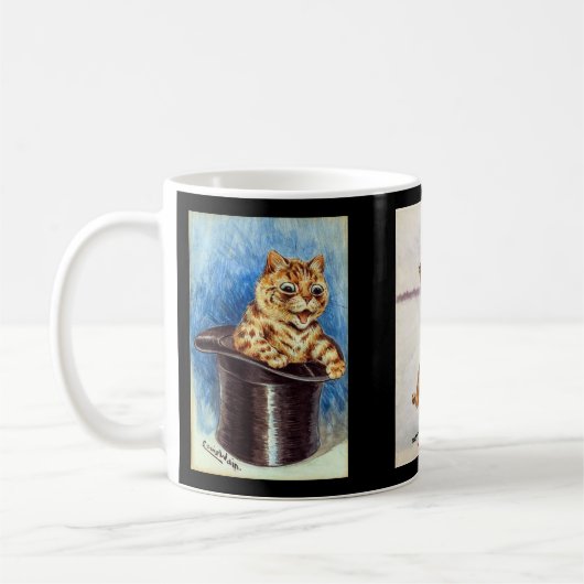 ルイ・ウェインの猫のマグカップ コーヒーマグカップ (左)