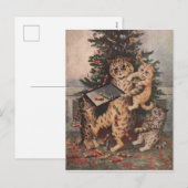 ルイ・ウェインの猫の国のクリスマス シーズンポストカード (正面/裏面)
