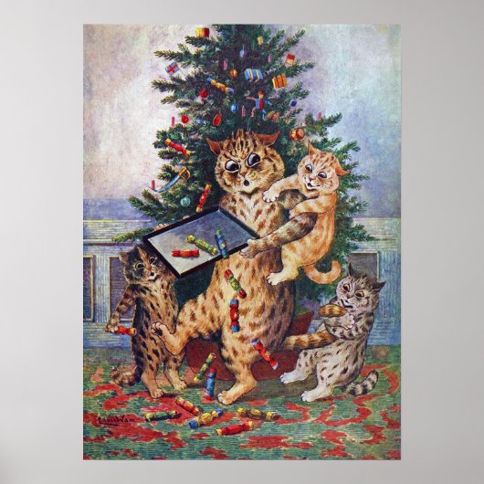 ルイ・ウェインの猫の楽園クリスマス ポスター (正面)