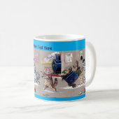 ルイ・ウェインの猫 "鉄道" コーヒーマグカップ (正面右)