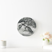 ルイ·ウェインネコ悪夢フクロウ鳥 ラウンド壁時計 (ホーム)