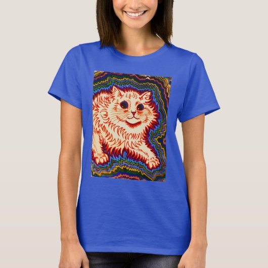 ルイ・ウェイン作「電気猫」 Tシャツ (正面)
