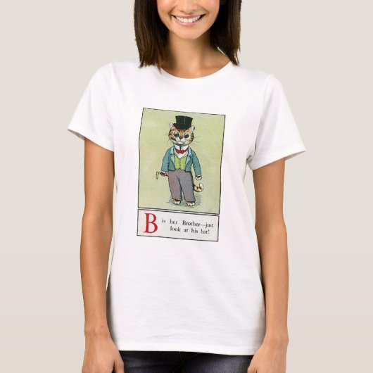 ルイ・ウェイン おもしろ猫 Tシャツ (正面)