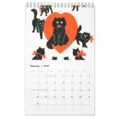 ルイ・ウェイン 猫 カレンダー (2月 2027)