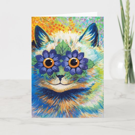 ルイ・ウェイン | 花の目の猫 Pos カード (正面)