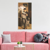 ルイ・オーギュストセザンヌの画家の読父 キャンバスプリント (インサイチュ (リビング))