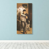 ルイ・オーギュストセザンヌの画家の読父 キャンバスプリント (インサイチュ (ウッドフロア))