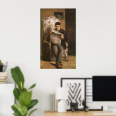 ルイ・オーギュストセザンヌの画家の読父 ポスター (ホームオフィス)