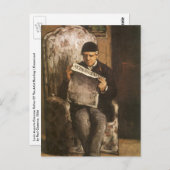 ルイ・オーギュストセザンヌの画家の読父 ポストカード (正面/裏面)