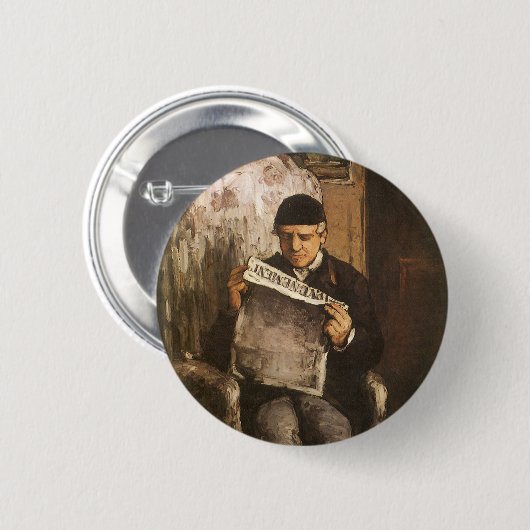 ルイ・オーギュストセザンヌの画家の読父 缶バッジ (正面&裏面)