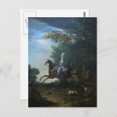 ルイ・オーギュスト・ブリュンによるマリー・アントワネットの狩り ポストカード (正面/裏面)