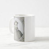 ルイ・ゴンザガの銅版画 アンティーク風アート コーヒーマグカップ (正面左)