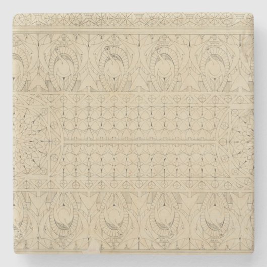 ルイ・サリヴァン・ピーコック天井シカゴ建築家 ストーンコースター (正面)