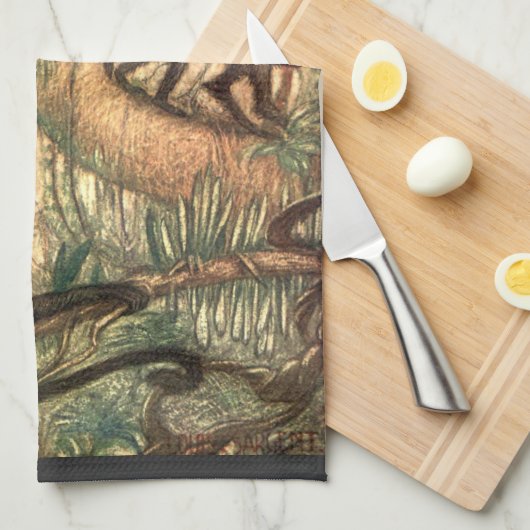 ルイ・サージェントによる赤い顔のクモの巣窟 キッチンタオル (四つ折り)