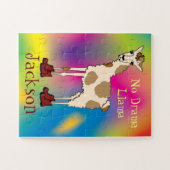 ルイ・ザ・ラマ・キッズパーソナライズされた ジグソーパズル (横)