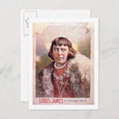 『ルイ・ジェームズをリチャードIII』の広告 ポストカード (正面/裏面)