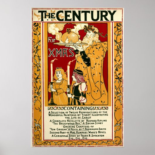 ルイ・ジョン・リードによるCentury Christmas 1895 Cover ポスター (正面)
