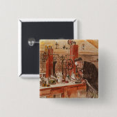 ルイ・パスツールの実験 缶バッジ (正面&裏面)