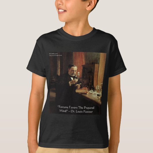 ルイ・パスツール「幸運」の引用ギフト＆Tシャツ Tシャツ (正面)