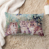 ルイ・ワインという三人の子猫 ランバークッション (ブランケット)