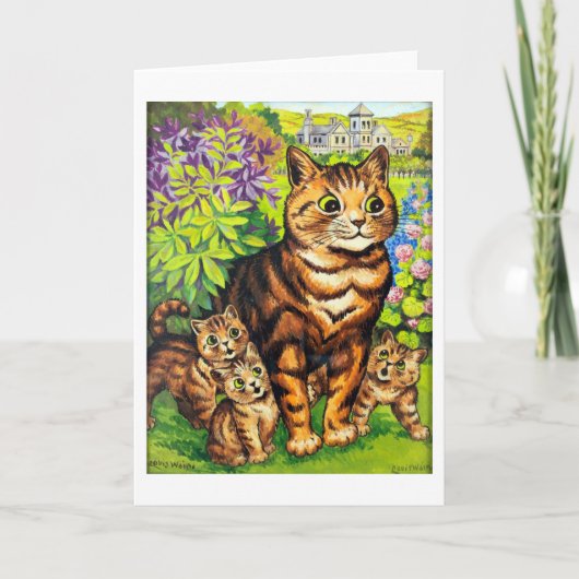 ルイ・ワインという庭に暮らす猫たち カード (正面)
