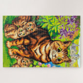 ルイ・ワインという庭に暮らす猫たち ジグソーパズル (横)