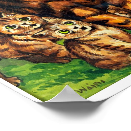 ルイ・ワインという庭に暮らす猫たち ポスター (角)