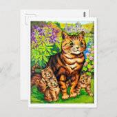 ルイ・ワインという庭に暮らす猫たち ポストカード (正面/裏面)