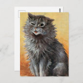 ルイ・ワインによる「猫展Second Prize」 ポストカード (正面/裏面)