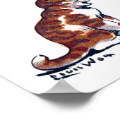 ルイ・ワインのクリスマスツリーと子猫 ポスター (角)