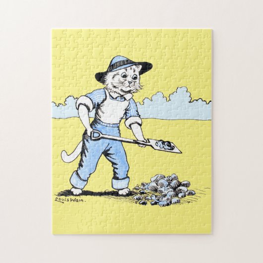 ルイ・ワインの猫の庭師 ジグソーパズル (縦)