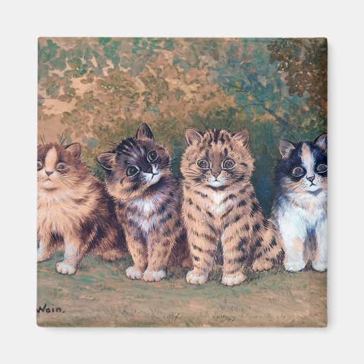 ルイ・ワインの4人の子猫 マグネット (正面)