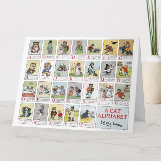ルイ・ワイン・キャット・アルファベット カード (正面)