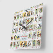 ルイ・ワイン・キャット・アルファベット スクエア壁時計 (傾斜)