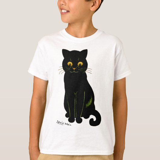 ルイ・ワイン・ブラック・キャット Tシャツ (正面)