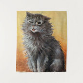 ルイ・ワイン「猫ショーで2位」 タペストリー (正面)