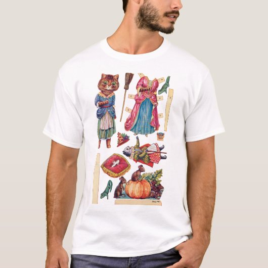 ルイ・ワイン、紙人形、シンデレラ Tシャツ (正面)