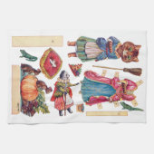 ルイ·ワイン·紙·ドール·シンデレラ キッチンタオル (横)