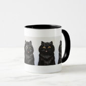 ルイ・ワーインによる黒猫の列 マグカップ (正面右)