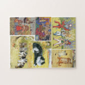 ルイ・ワーインの多くの猫絵画おもしろい ジグソーパズル (横)