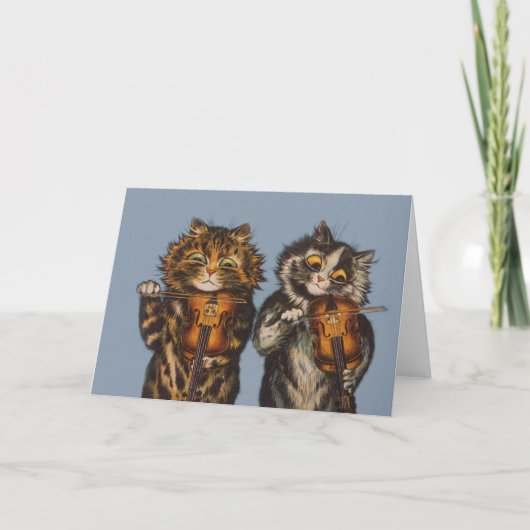 ルイ・ワーイン – 猫のバイオリニスト – 擬人化アート カード (正面)