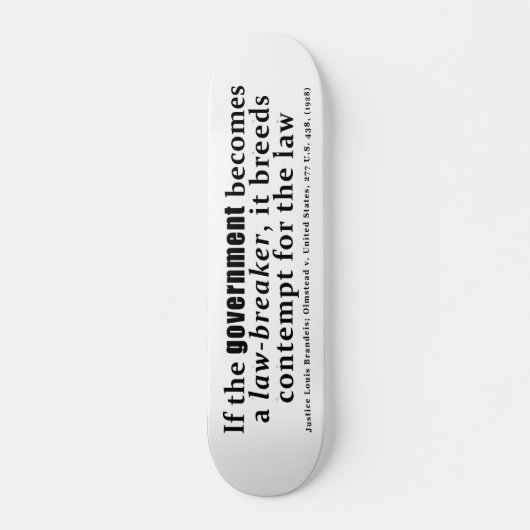 ルイD.ブランディスオルムステッドV統一された州(1928年) スケートボード (正面)