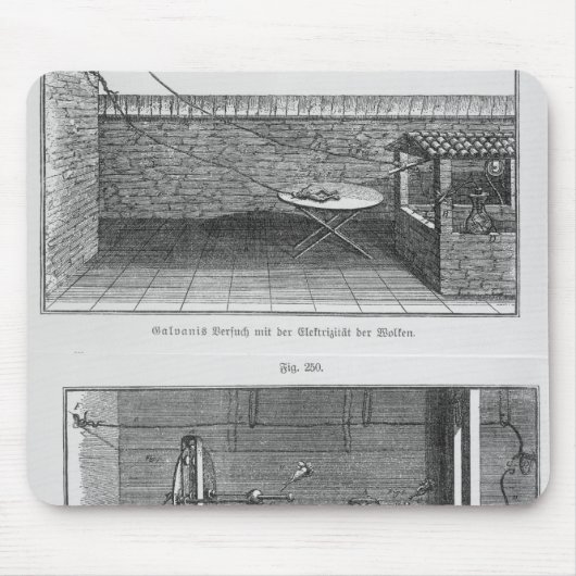 ルイGalvani著カエルの実験 マウスパッド (正面)