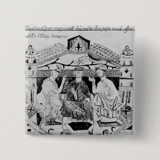 ルイI敬虔の 缶バッジ (正面)