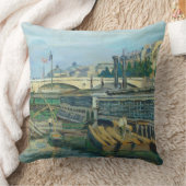 ルイPhilippe 1875年の橋(キャンバスの油) クッション (ブランケット)
