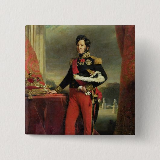 ルイPhilippe Iのフランスの王 缶バッジ (正面)