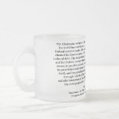 ルイT McFaddenによって連邦準備制度の引用文を買収して下さい フロストグラスマグカップ (左)